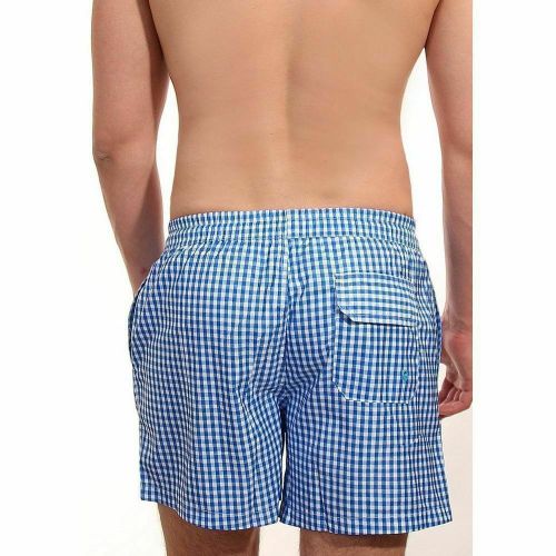 Мужские шорты голубые в клетку  POLO RALPH LAUREN 1604-2014-4