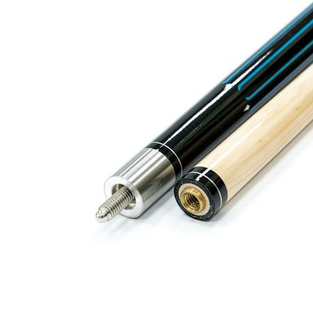 Кий / пул 2-pc "Classic WE-01" (черно-синий) с оплеткой искусственная кожа