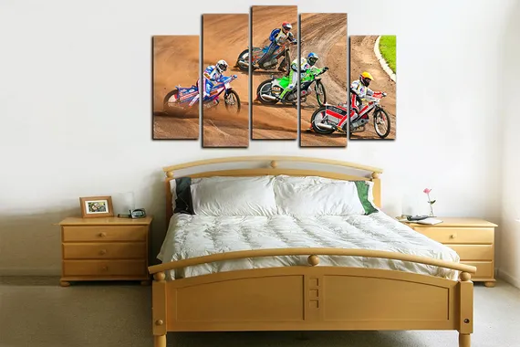 Модульная картина "Четыре байкера"