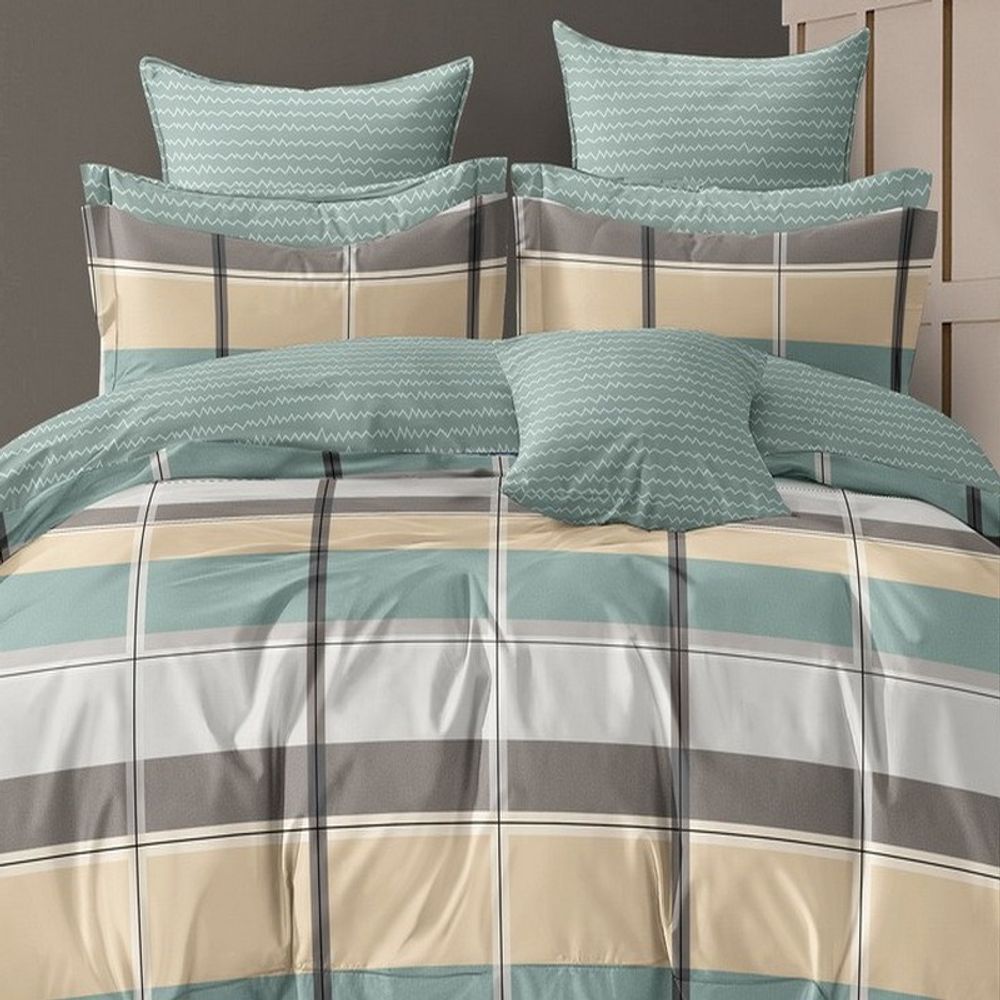 Комплект постельного белья "АВТ. 782", сатин, 100% хлопок, Россия. Пододеяльник на молнии!!!