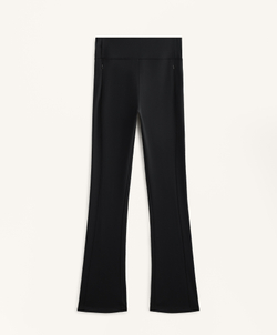 OYSHO Теплые расклешенные брюки с высокой посадкой и карманами, черный