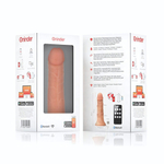 Телесный реалистичный вибратор с управлением через приложение - 20 см. (Цвет: телесный)