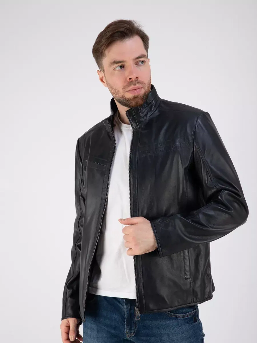 Кожаная куртка демисезонная