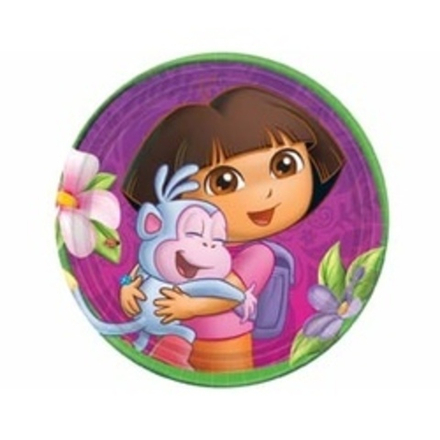 Тарелка бумажная, Даша-путешественница 17см 8шт