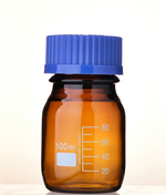 Банка лабораторная, 100 мл, темное силикатное стекло с узким горлом