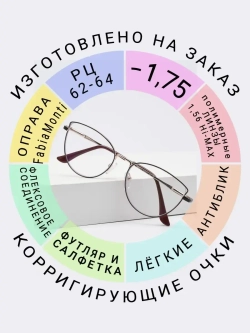 Очки для зрения -1.75 РЦ62-64