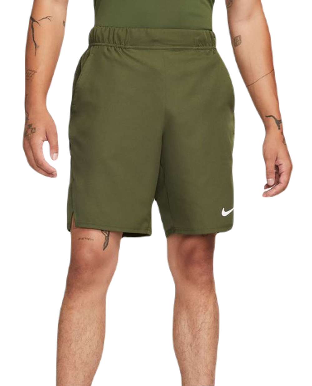 Мужские шорты теннисные Nike Court Dri-Fit Victory Short 9in - rough green/white