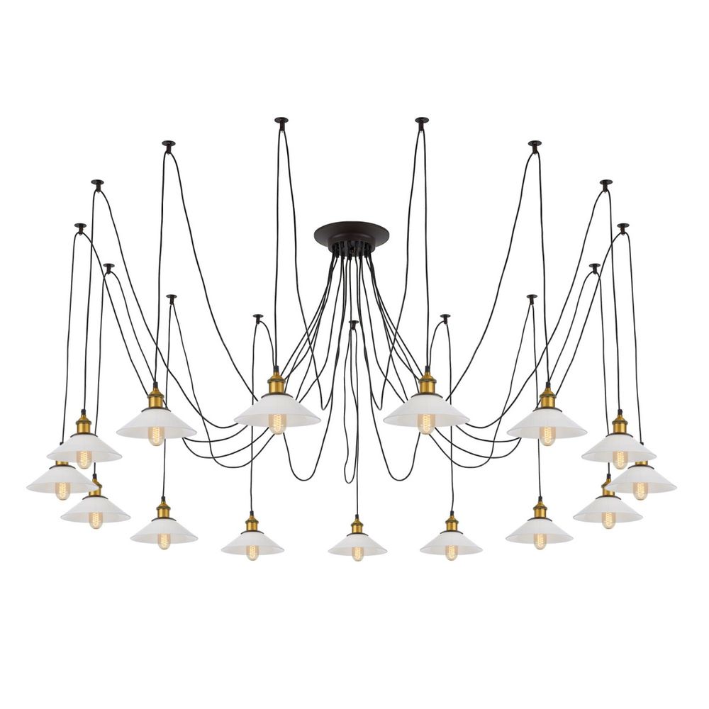 Citilux Эдисон CL451151 Люстра паук Венге Бронза