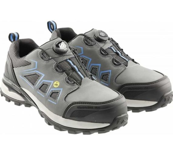 Полуботинки рабочие FULDE LACE SYSTEM S3S SR FO ESD серый/синий Högert, арт. HT5K577