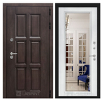 Дверь с терморазрывом Входная Лабиринт ЛОНДОН ТЕРМО Зеркало фацет Белый софт