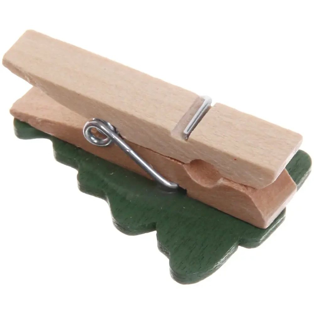 Прищепки декоративные «Ёлочки» 3,5 см (набор 6 шт)