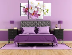 Модульная картина "Мокрая орхидея"