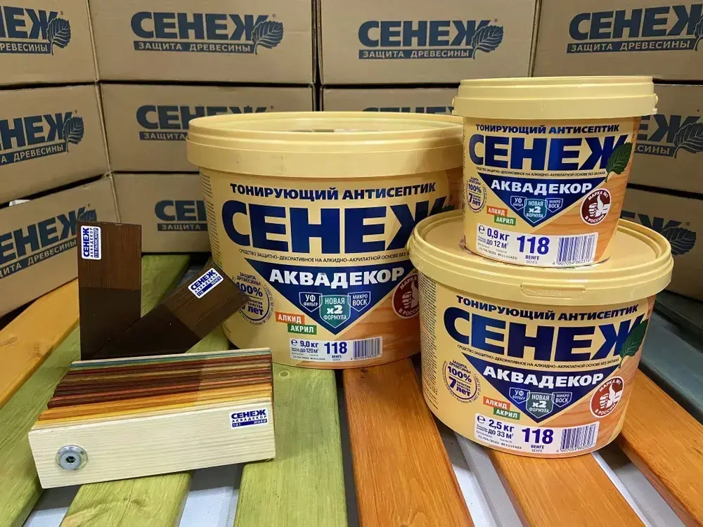 СЕНЕЖ Аквадекор Венге 2.5 кг № 118 строительный антисептик
