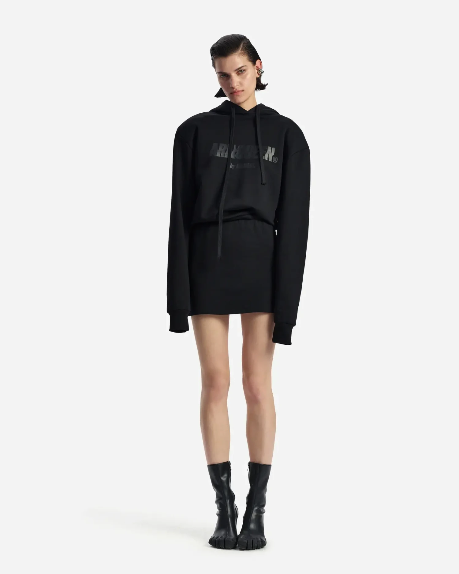 Платье-худи в длине мини