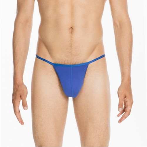 Мужские трусы стринги синие HOM PLUME G-String 359931_4000BI