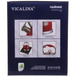 Чайник из нержавеющей стали 3л «Vicalina» Винтаж красный VL-9246