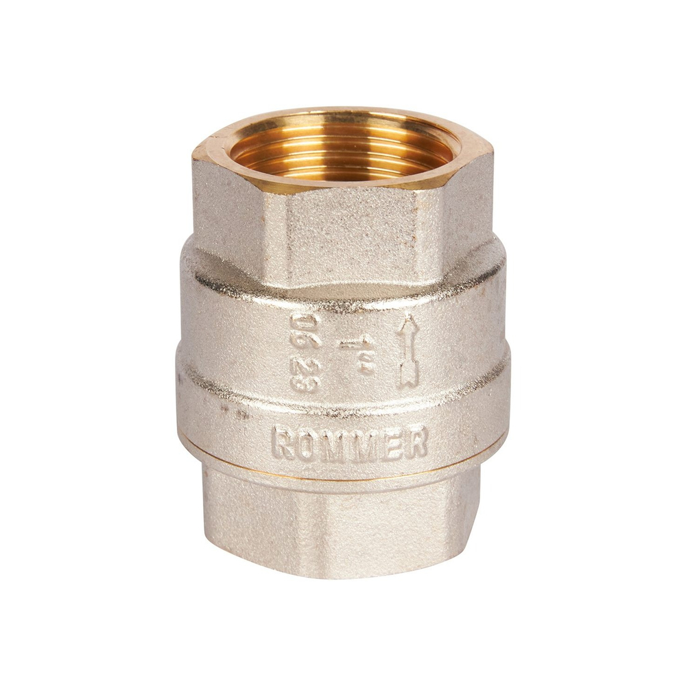 Клапан обратный ROMMER RVC-0002 - 1" (ВР/ВР, PN25, Tmax 90°C, с пластиковым седлом)