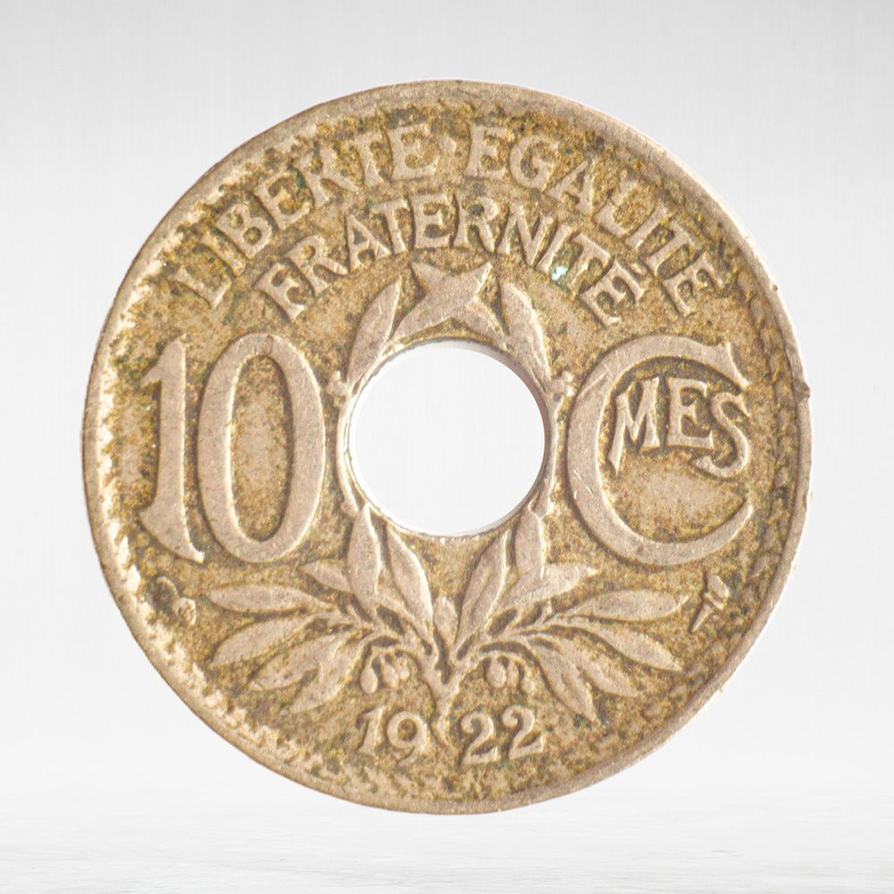 France, 10 Centimes 1922, VF