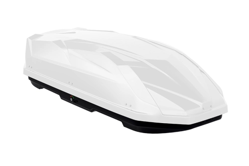 Автобокс на крышу автомобиля "Cybort Enzo Exclusive" 530 л, двухсторонний (белый матовый) / ТюнАвто