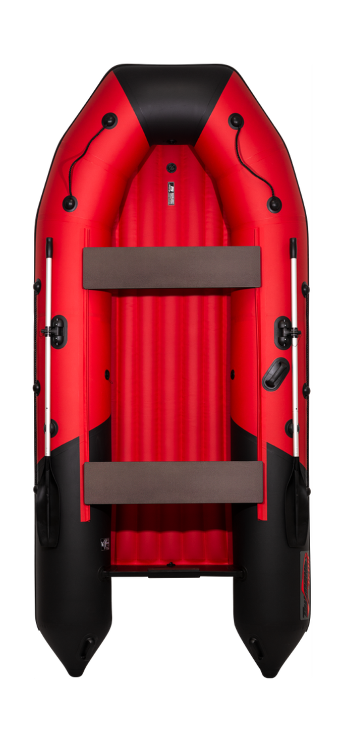 Надувная лодка ПВХ, Таймень NX 3400 НДНД PRO, красный/черный