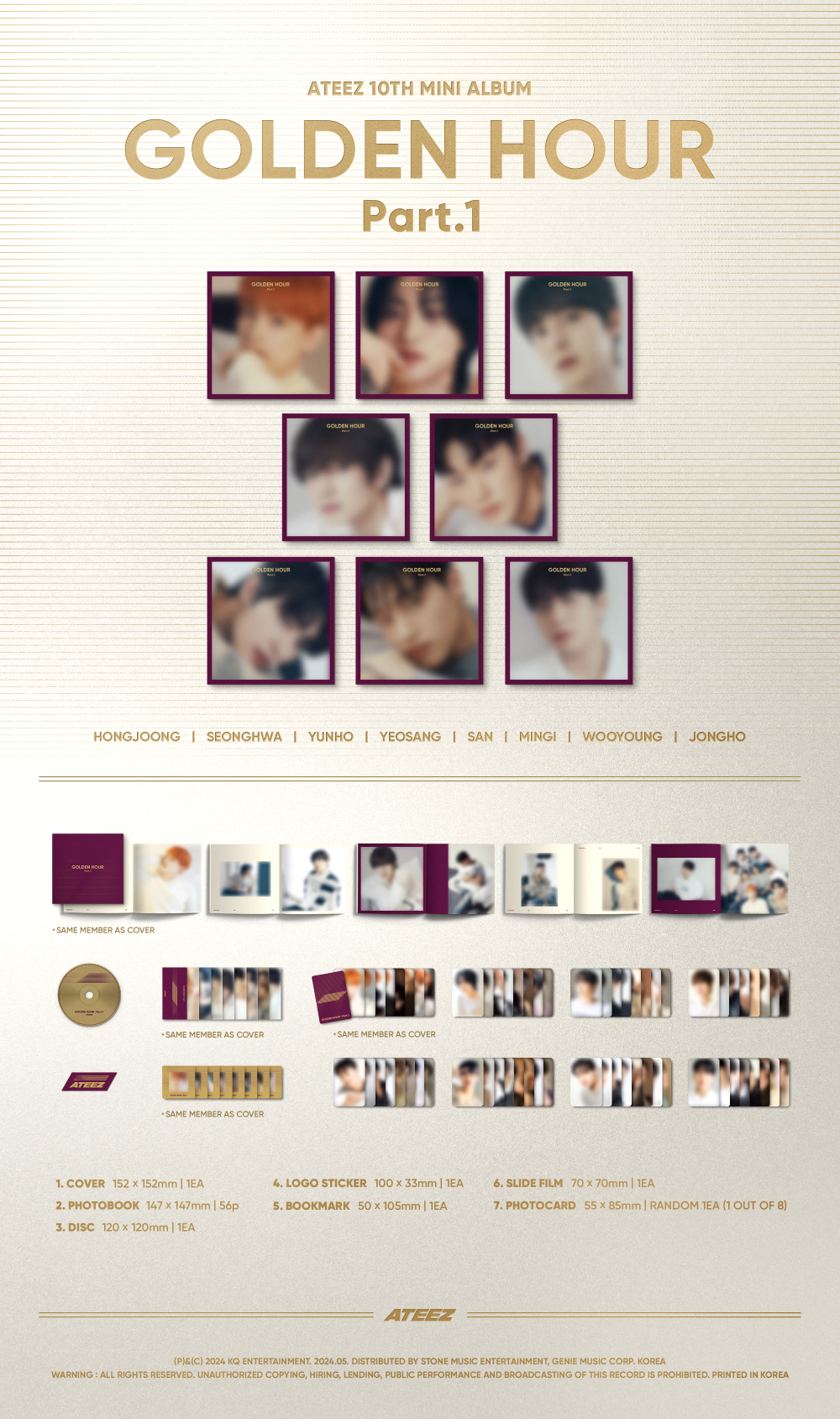 Альбом ATEEZ - 10th Mini Album [GOLDEN HOUR : Part.1] (Digipak Ver.)