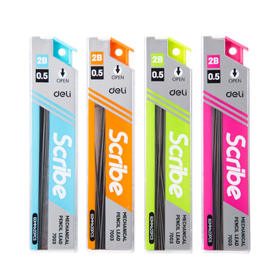 Грифели DELI для механических карандашей, 0,5 мм, 2В