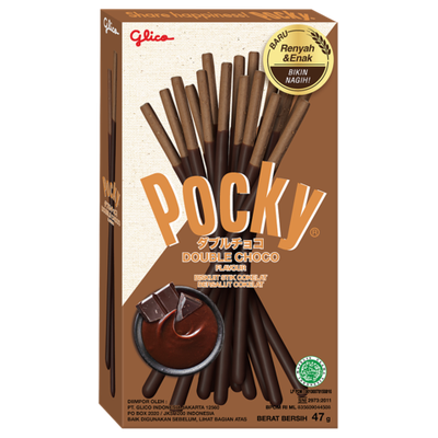 Бисквитные палочки Glico Pocky Double Choco - двойной шоколад, 47 г