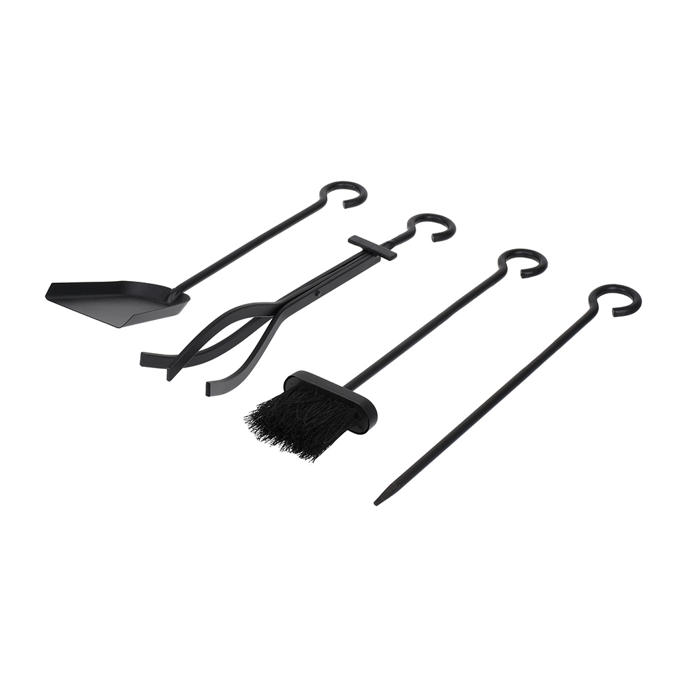 НАБОР Д/КАМИНА ПЕЧНЫЕ ШТУЧКИ 4ПРЕДМЕТА НА ПОДСТАВКЕ 50Х22Х15СМ 62037