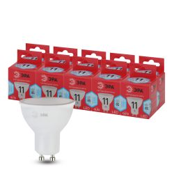 Лампа светодиодная ЭРА RED LINE LED MR16-11W-840-GU10 R 11Вт софит нейтральный белый свет GU10 | Лампы cветодиодные Точечные (Софиты) (MR, PAR)