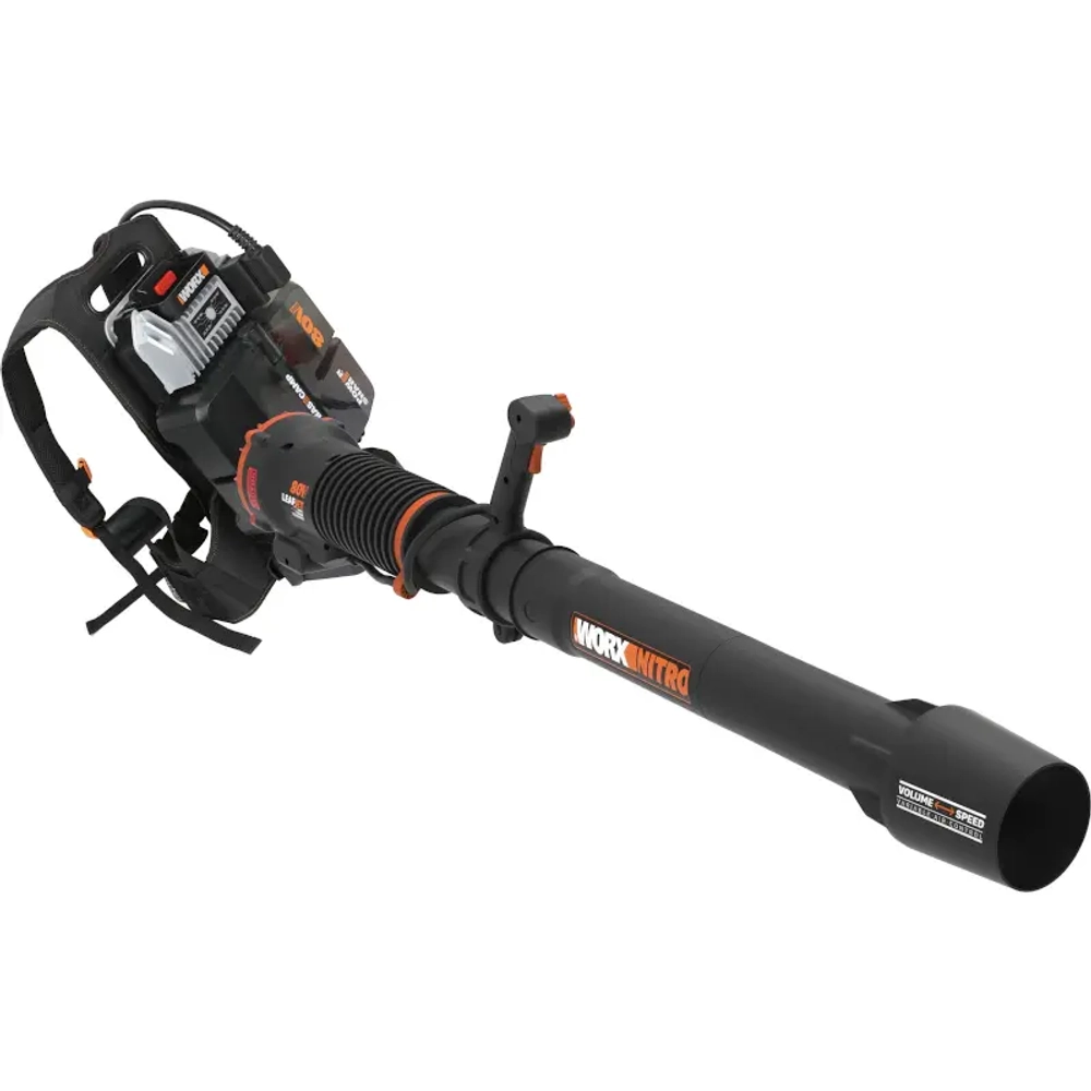 WORX WG572E 80В аккумуляторная воздуходувка (1 x 4 Ач, ЗУ) 66.5 м/с