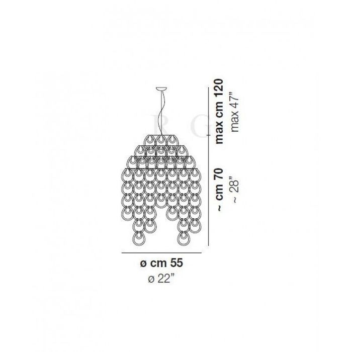 Люстра Vistosi GIOGALI SP JELLY 55