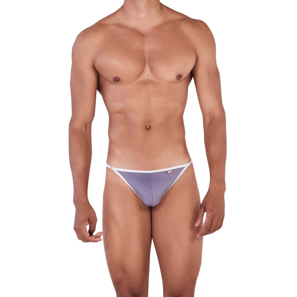 Мужские трусы стринги серые Pikante BUD THONG 033812