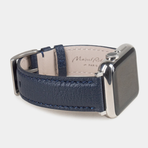 Ремешок для Apple Watch 40/41/42 mm из кожи козы, синего цвета