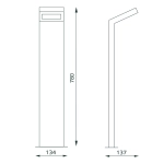 Св-к Gauss Садово-парковый Electra столб, 10W 600lm 4000k 134*137*780mm GD111