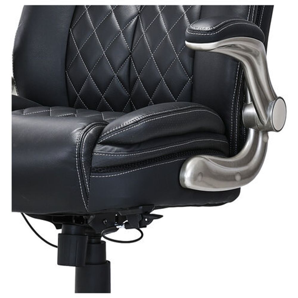 Кресло HAWASAN (ХАВАСАН) "Target EX-567", откидные подлокотники, рециклированная кожа, черное, 532974