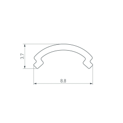 Экран ARH-KANT-H8-2000 Round Opal (Arlight, Пластик) 036324