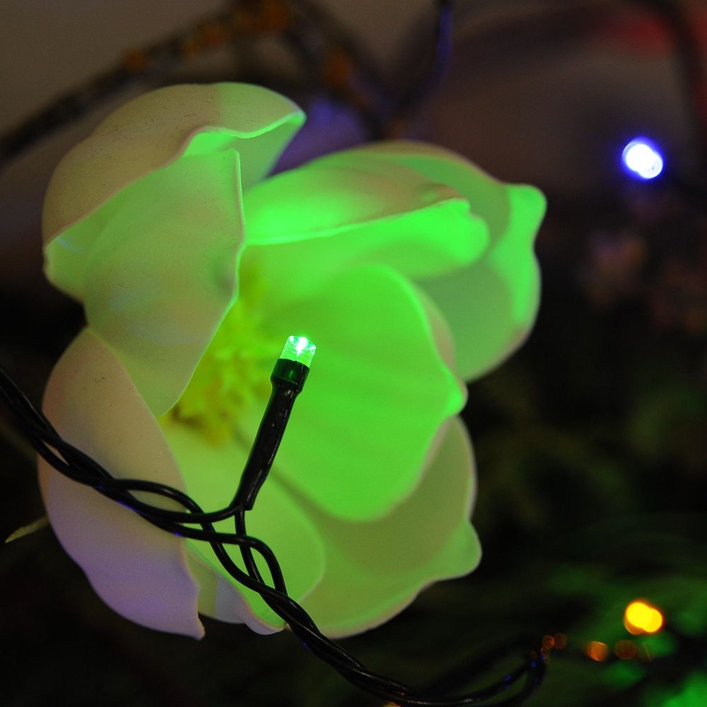 ULD-S1000-100-DGA MULTI IP20 Гирлянда светодиодная. 10м. 100 светодиодов. Разноцветный свет. Провод зеленый. ТМ Uniel