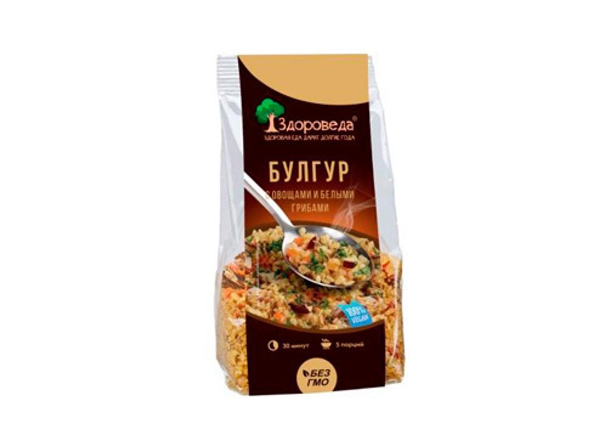 Булгур с белыми грибами и овощами Здороведа, 250г