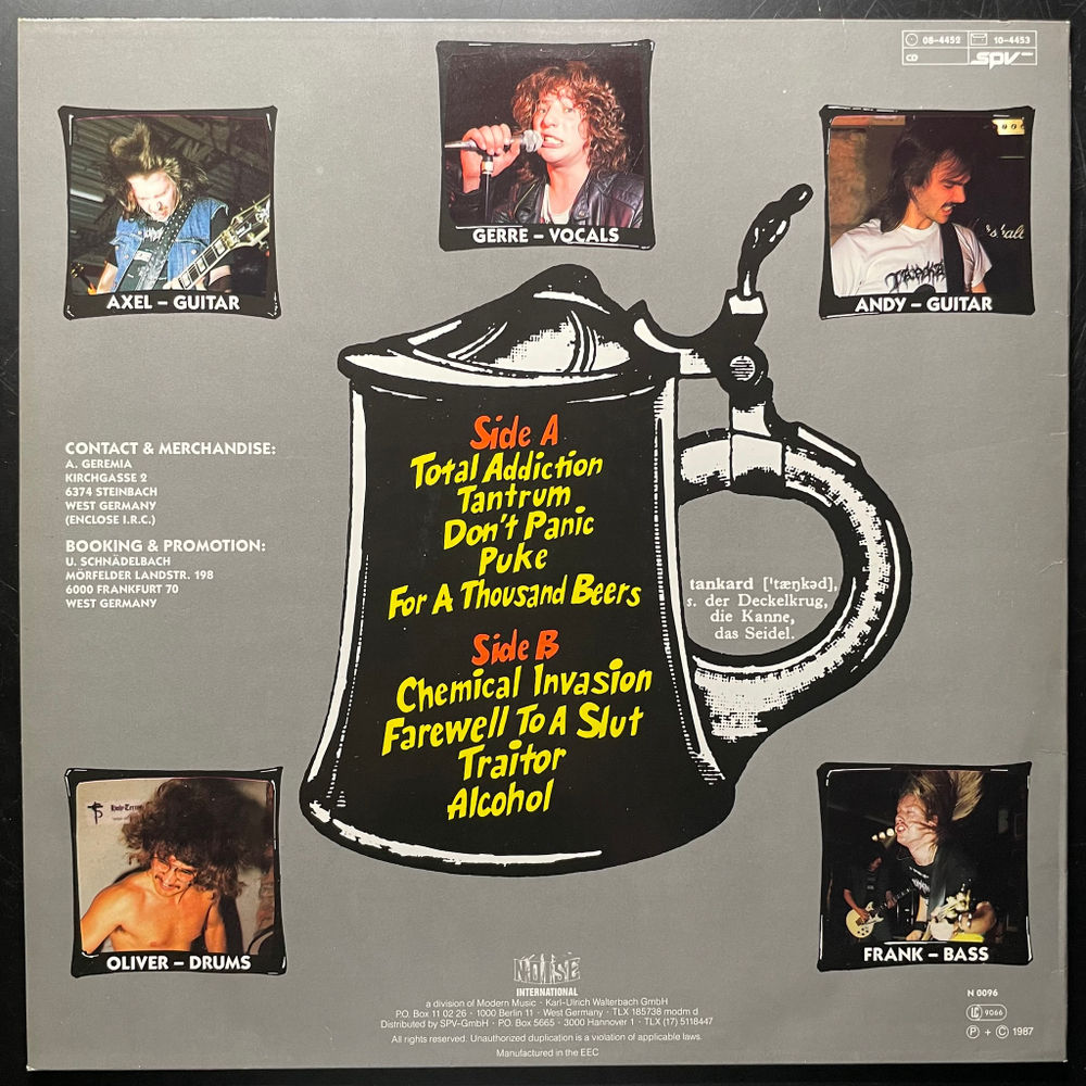 Tankard ‎– Chemical Invasion (Германия 1987г.)