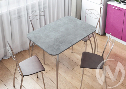 Стол кухонный прямоугольный 1000*670 (Бетон светлый)