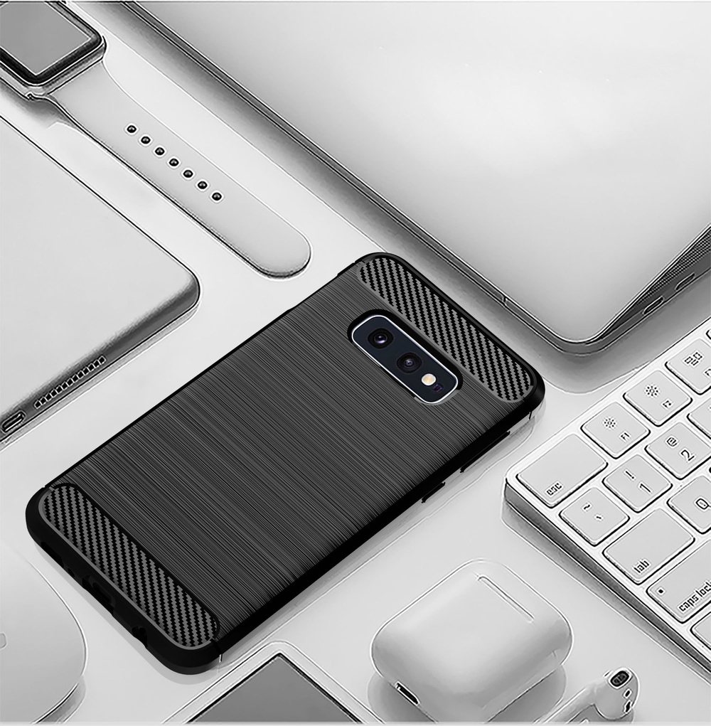 Чехол для Samsung Galaxy S10e цвет Gray (серый), серия Carbon от Caseport