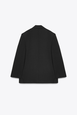 ZARA БАЗОВЫЙ БЛЕЙЗЕР OVERSIZE, ЧЕРНЫЙ