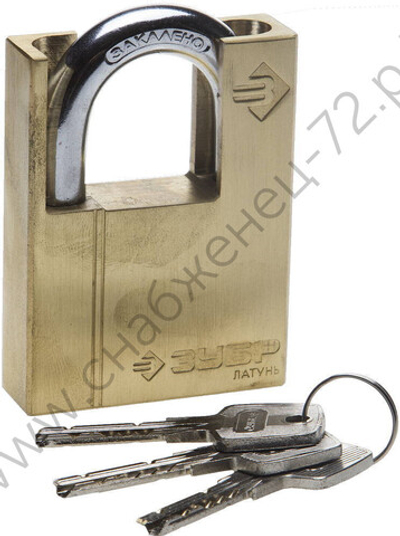 ЗУБР 60 мм, дополнительная защита дужки, навесной замок (37297-60)