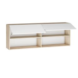 Полка Вирола ПЛ01-1600 (дуб крафт серый/глянец белый), Интерьер Центр, г.Пенза