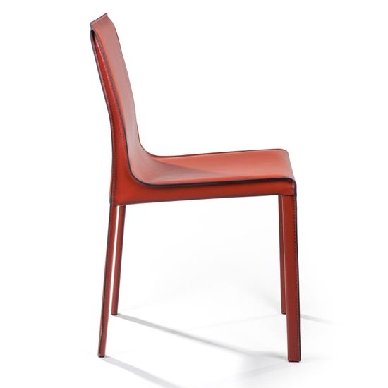 Стул Barrie, кожа ретро-красный