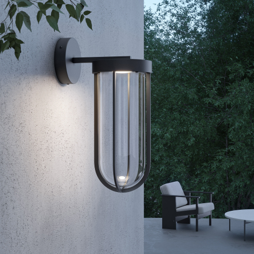 Уличный настенный светодиодный светильник Elektrostandard Ritz 35183/D черный