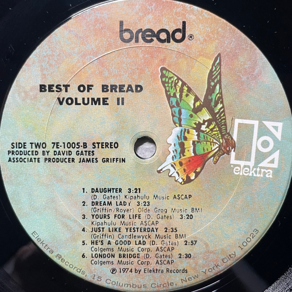 Bread ‎– The Best Of Bread Volume Two (США 1974г.)