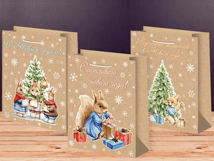 Пакет подарочный  НГ Микрос