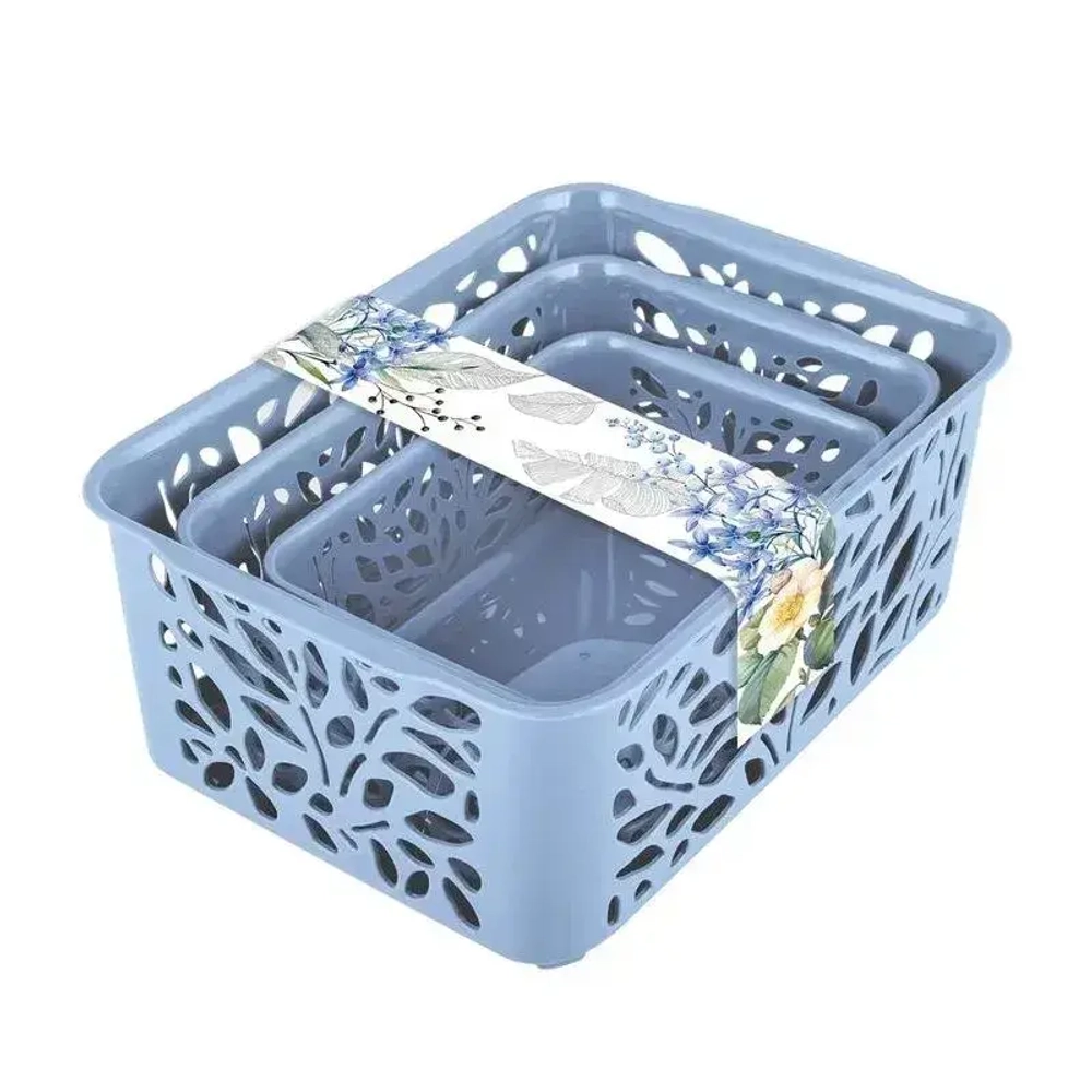 Набор корзин Цветущий сад 3шт (1,2+2,3+4л)