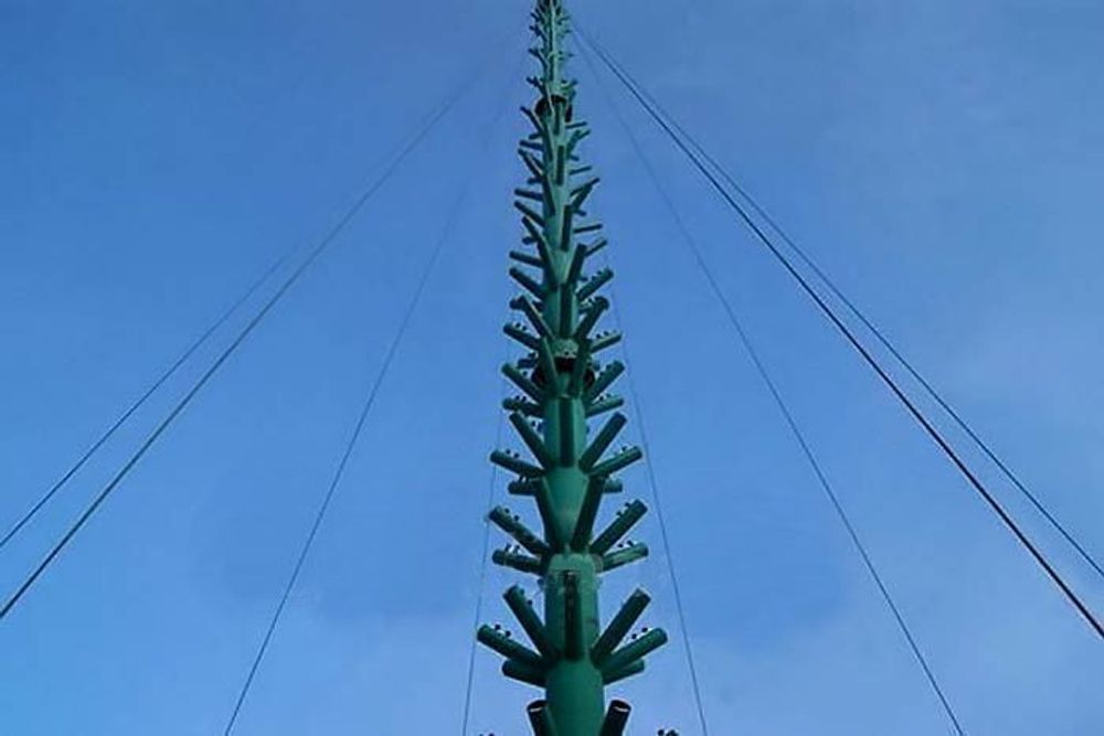 Уличная елка ствольная "Альпийская изумрудная" (пвх бело-зелёная) 3 м